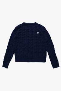 Classic Knit Sweater Navy Blue