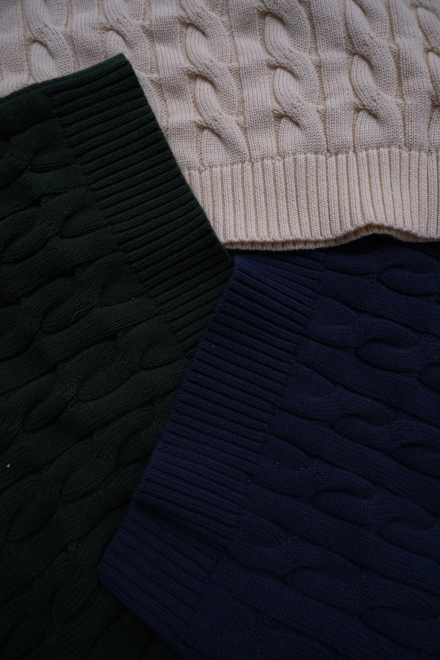 Classic Knit Sweater Forest Green
