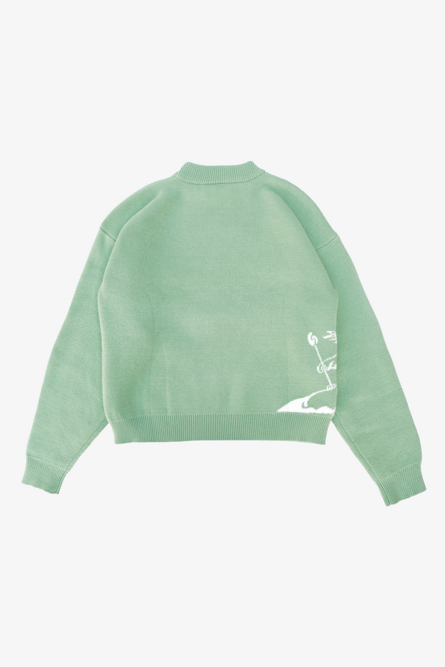 Amor Knit Sweater Matcha Green