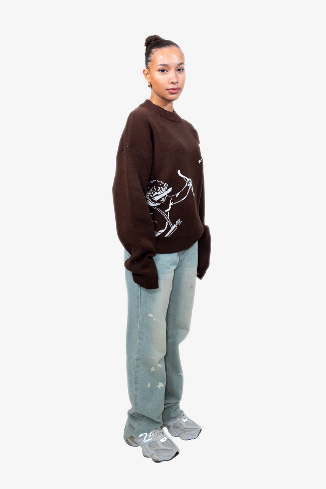 Amor Knit Sweater Mocha Brown