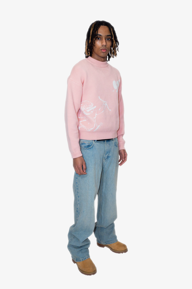 Amor Knit Sweater Sakura Pink