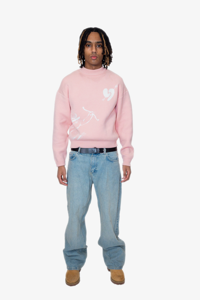 Amor Knit Sweater Sakura Pink