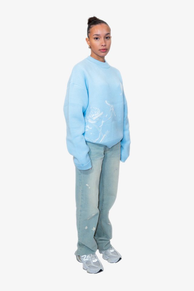 Amor Knit Sweater Baby Blue