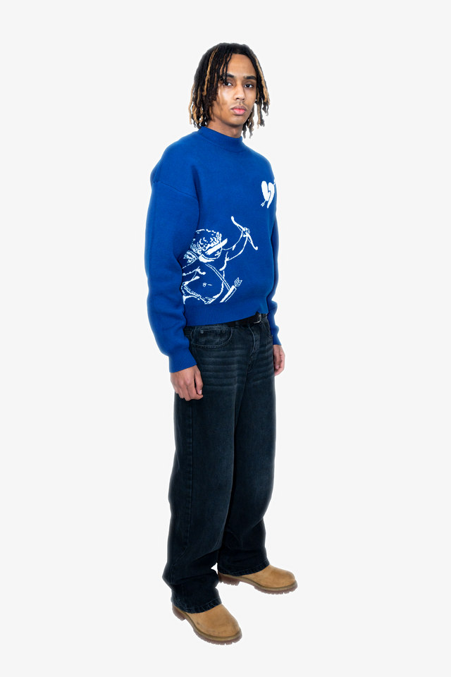 Amor Knit Sweater Ocean Blue