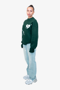 Amor Knit Sweater Forest Green