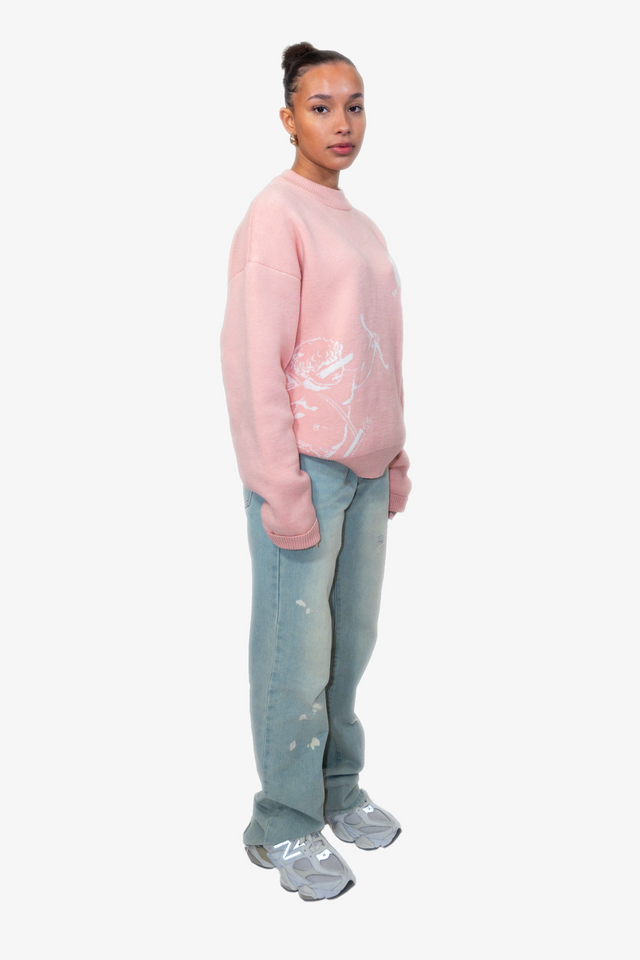Amor Knit Sweater Sakura Pink