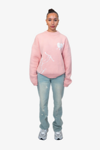 Amor Knit Sweater Sakura Pink