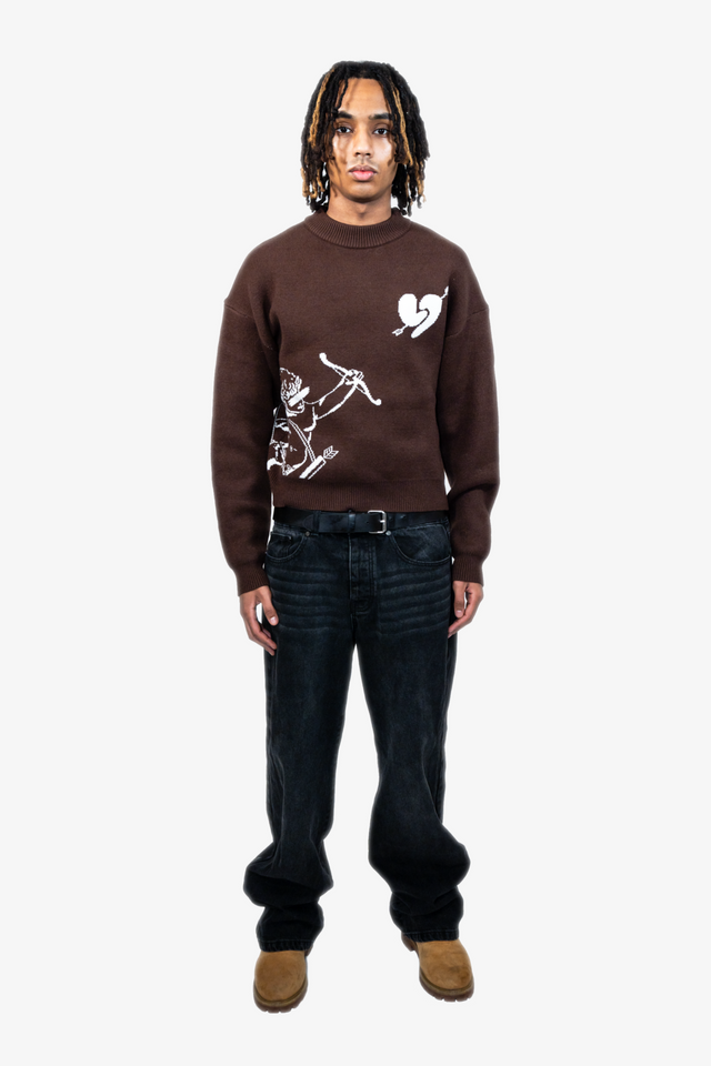 Amor Knit Sweater Mocha Brown