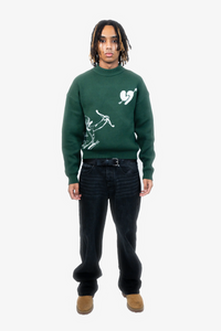 Amor Knit Sweater Forest Green