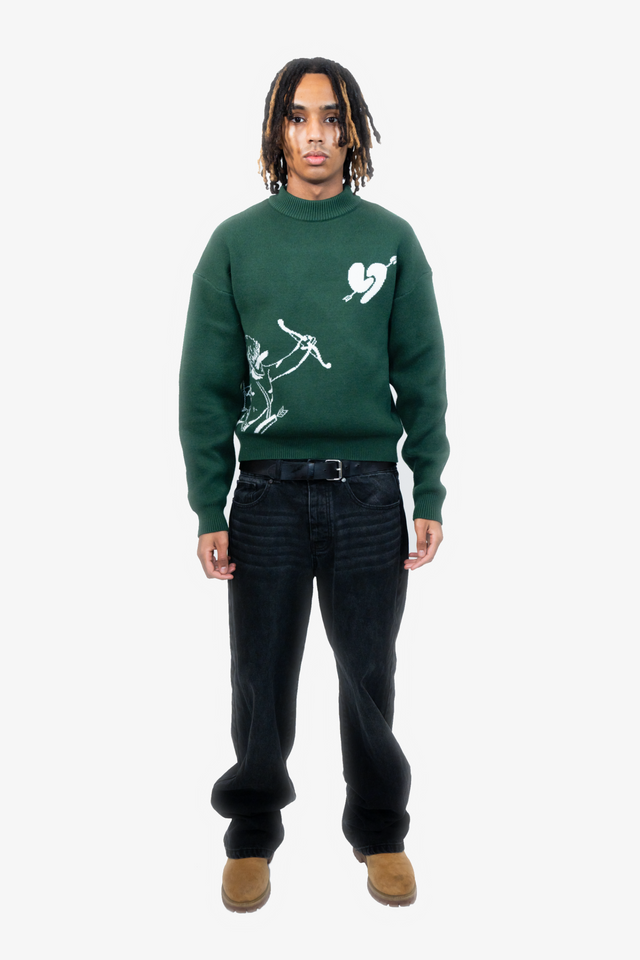 Amor Knit Sweater Forest Green
