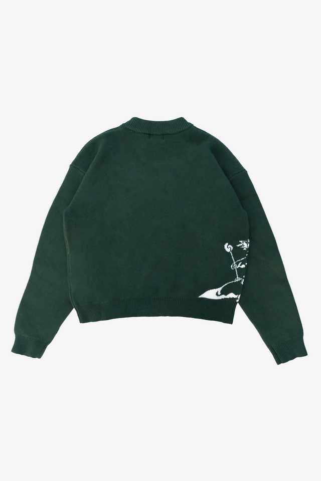 Amor Knit Sweater Forest Green