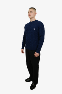 Classic Knit Sweater Navy Blue