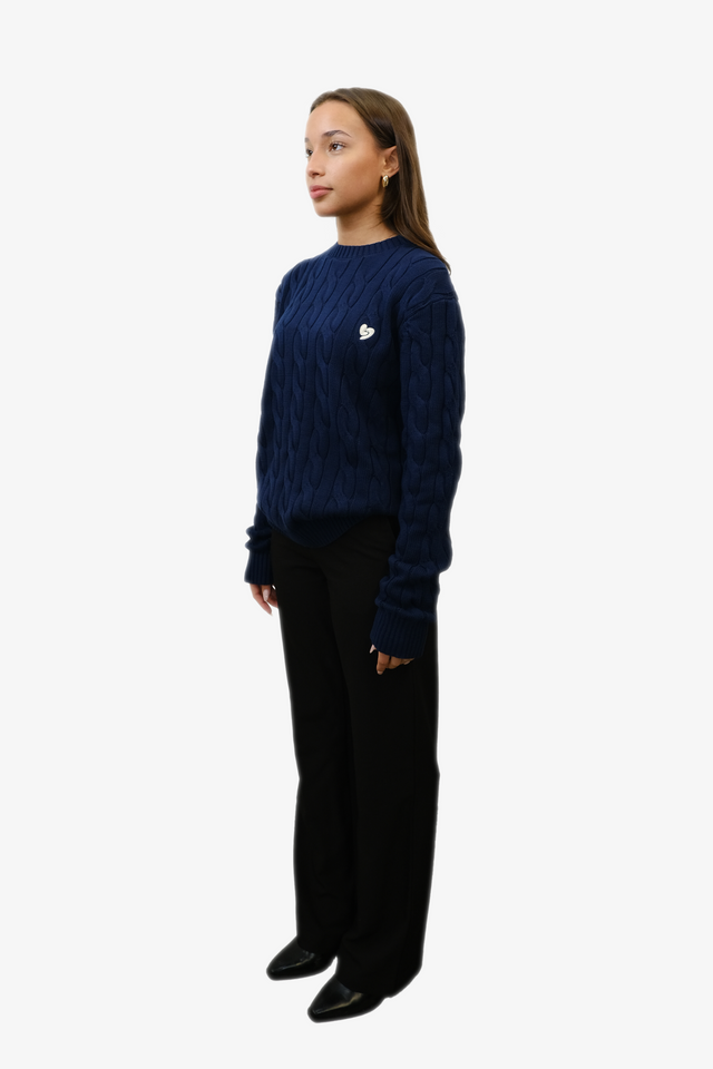 Classic Knit Sweater Navy Blue