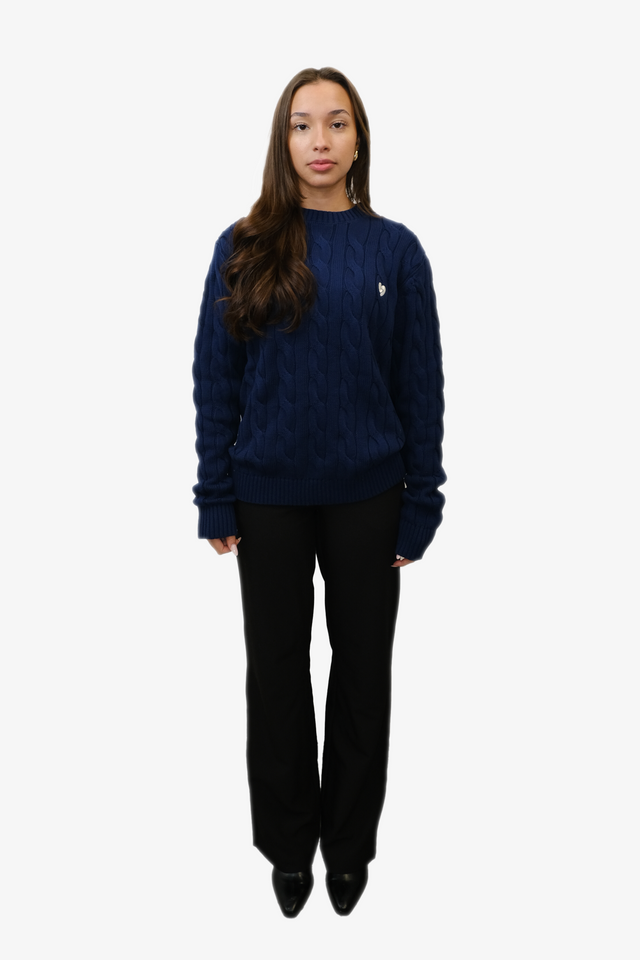 Classic Knit Sweater Navy Blue